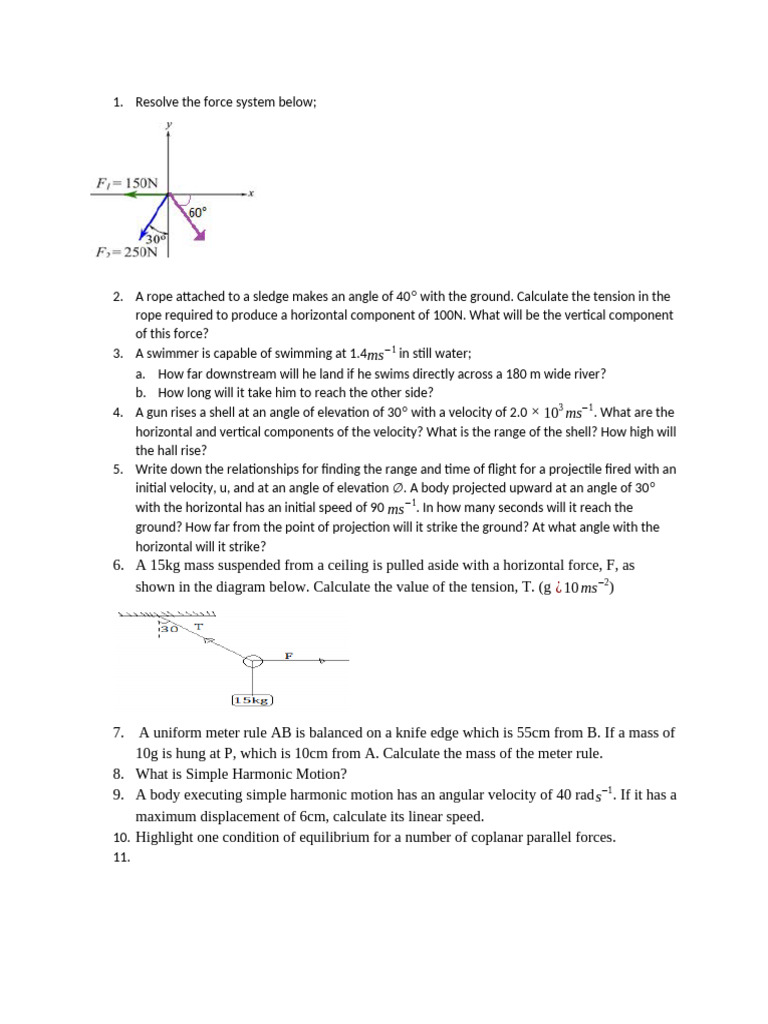 Ss2 1st Half Assignment Questions - For Merge | PDF