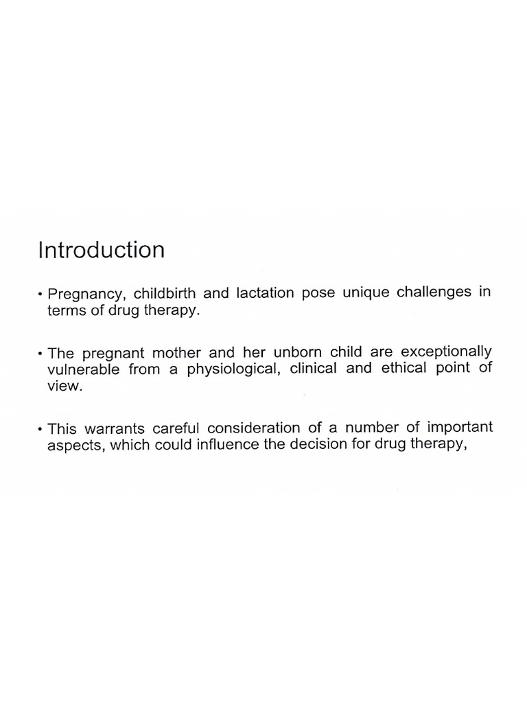 PK PD On Pregnancy and Lactation | PDF