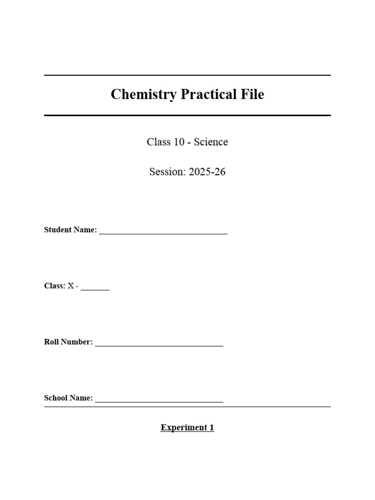 Class 10th Practical | PDF | Ph | Acid