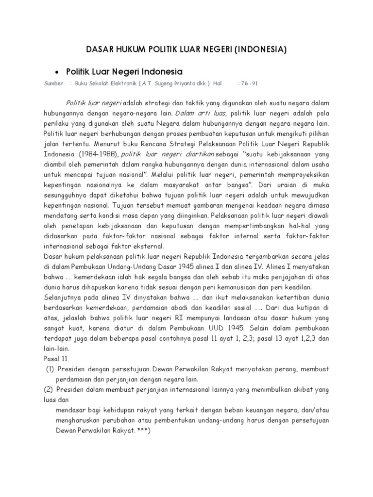 Politik Luar Negeri PDF