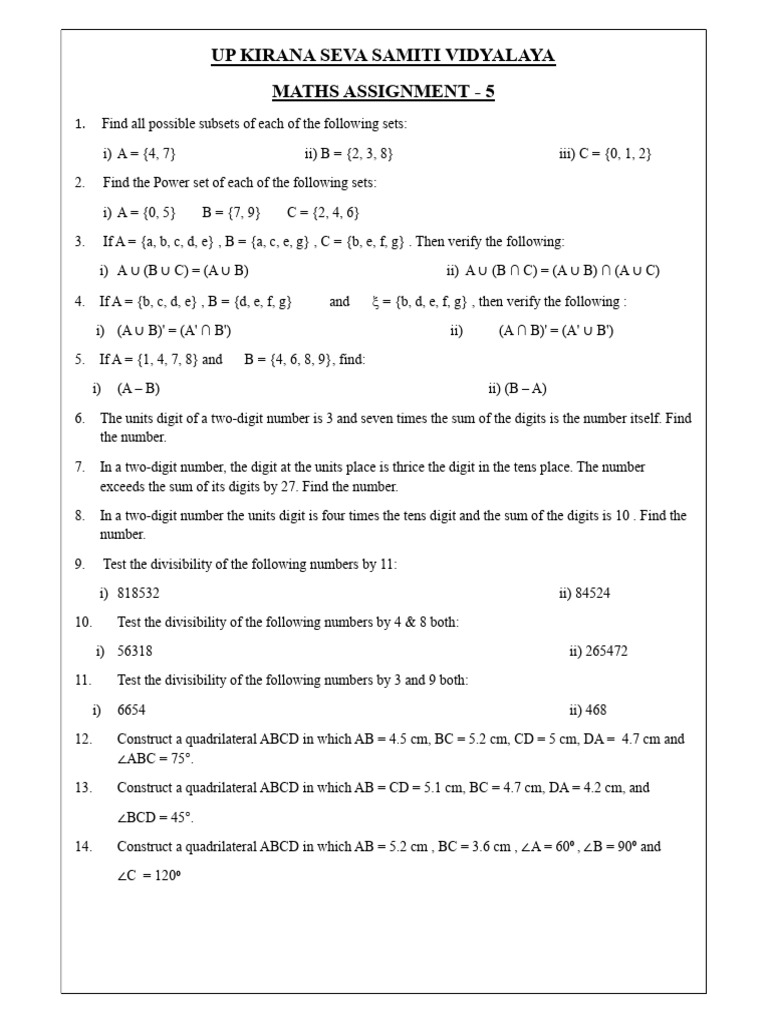 Maths Assignment 5 | PDF