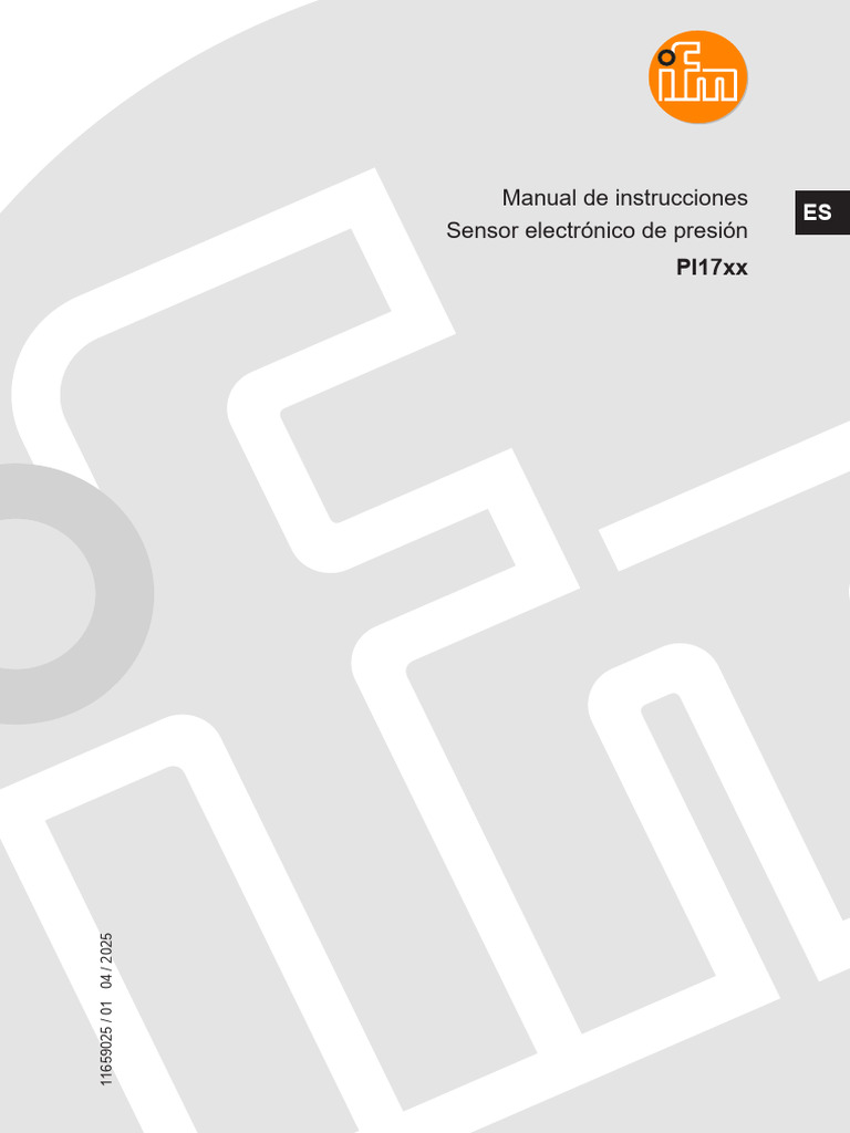 Manual del Sensor de Presión PI17xx | PDF | Sensor | Medición