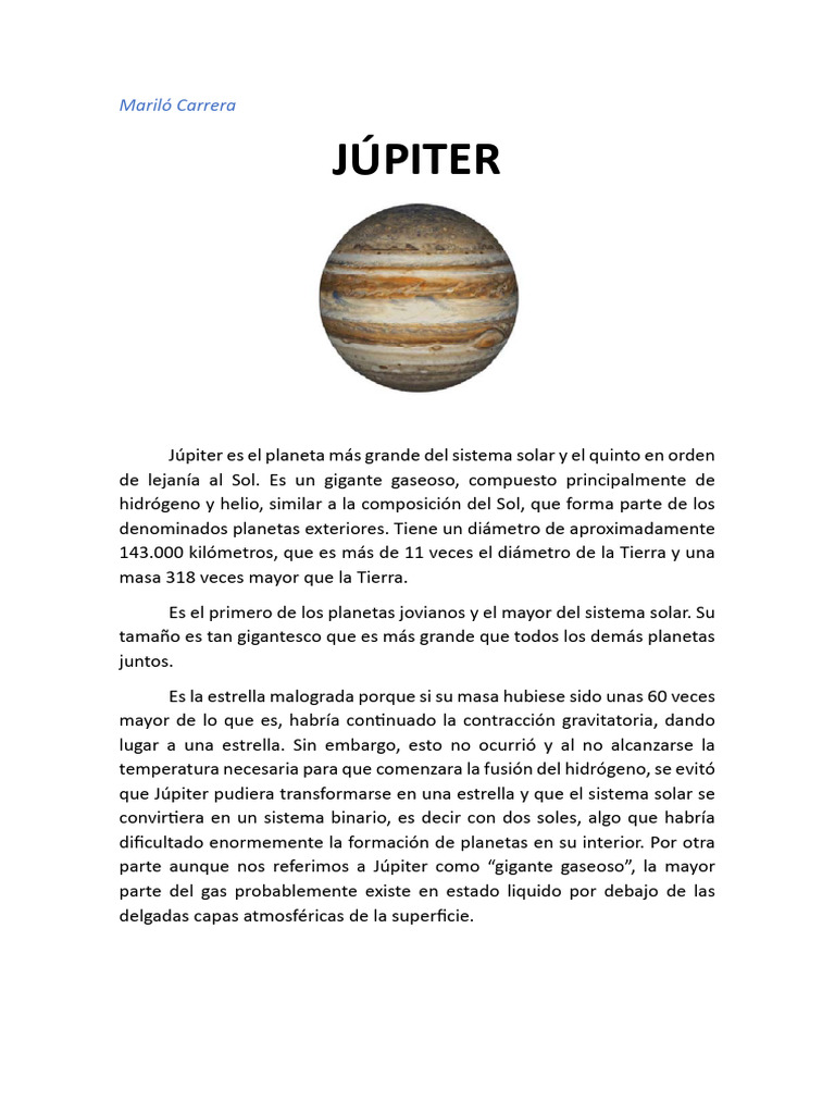 JÚPITER | PDF | Sistema solar | Dom