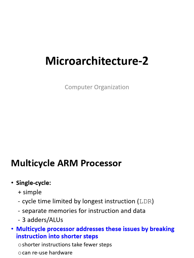 Multicycle ARM Processor Overview | PDF | Central Processing Unit ...