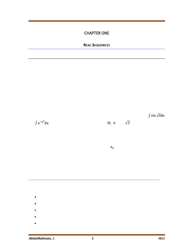 Chapter 1-3 | PDF | Sequence | Limit (Mathematics)