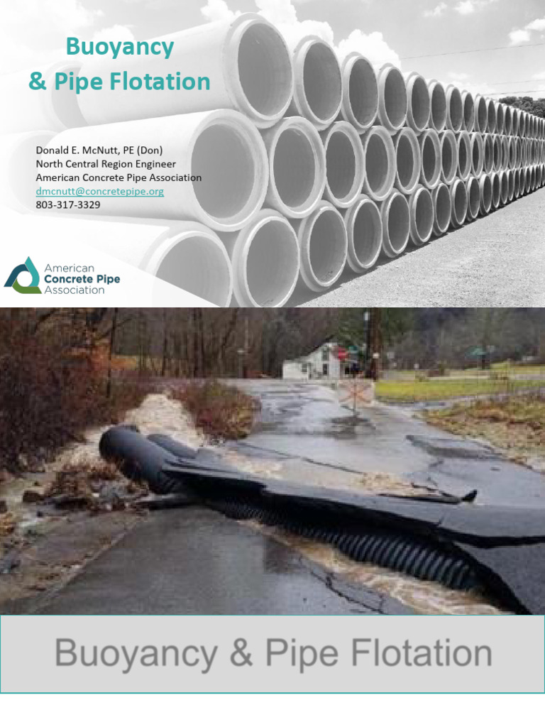 Buoyancy and Pipe Flotation Analysis | PDF | Buoyancy | Pipe (Fluid ...