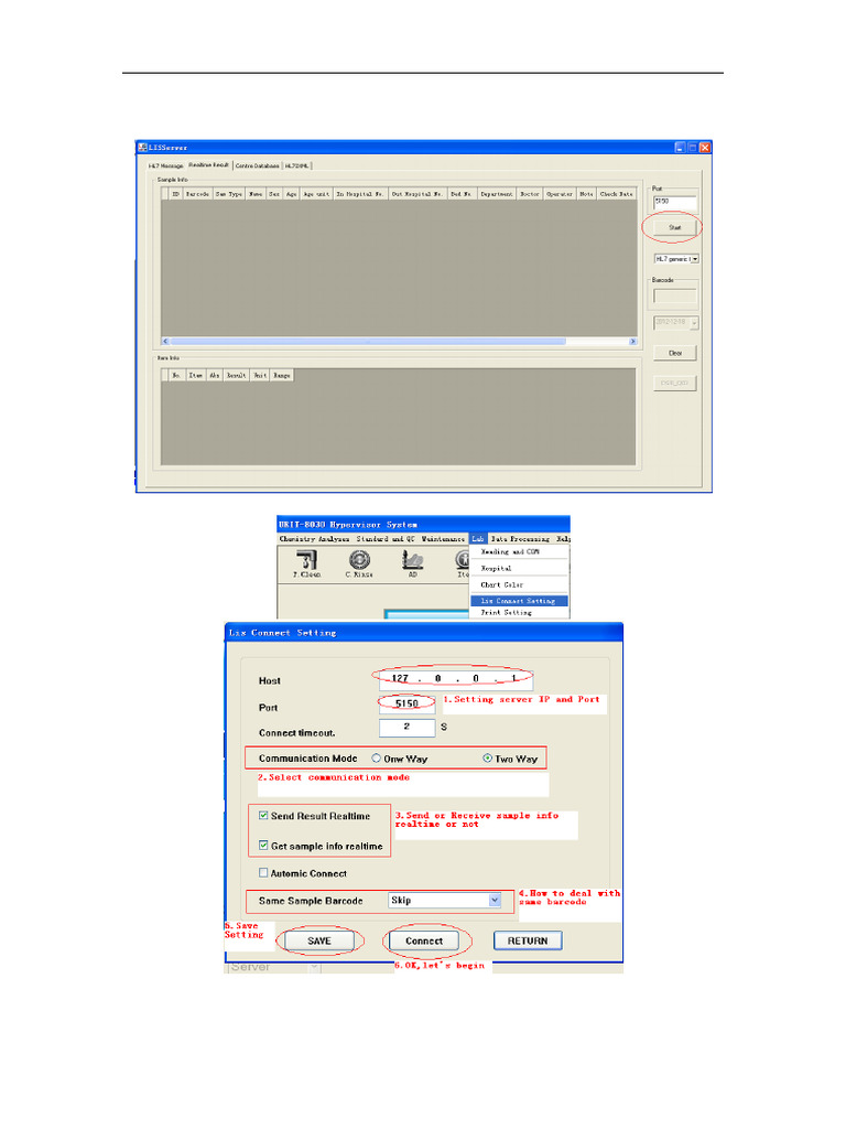 Urit HL7 LIS Demo Guide | PDF