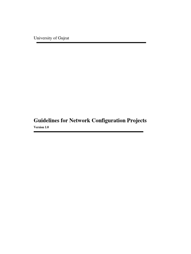 Guidelines For Network Projects | PDF | World Wide Web | Internet & Web