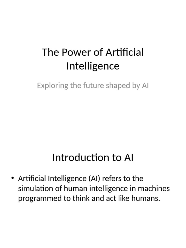 Understanding Artificial Intelligence Today | PDF