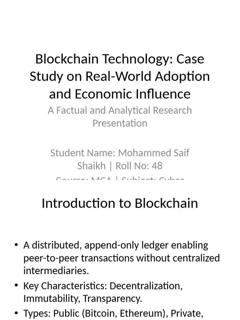 Blockchain Technology Editable Presentation | PDF | Economies