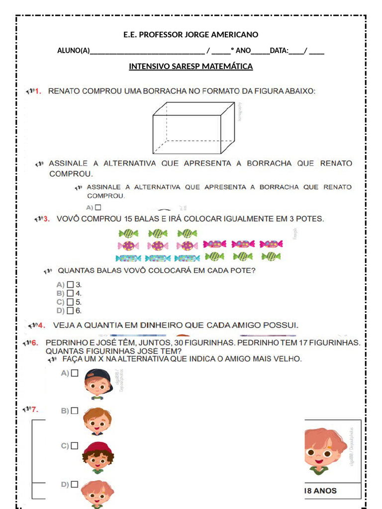 Intensivo Saresp Mat. 2ºano-1 | PDF