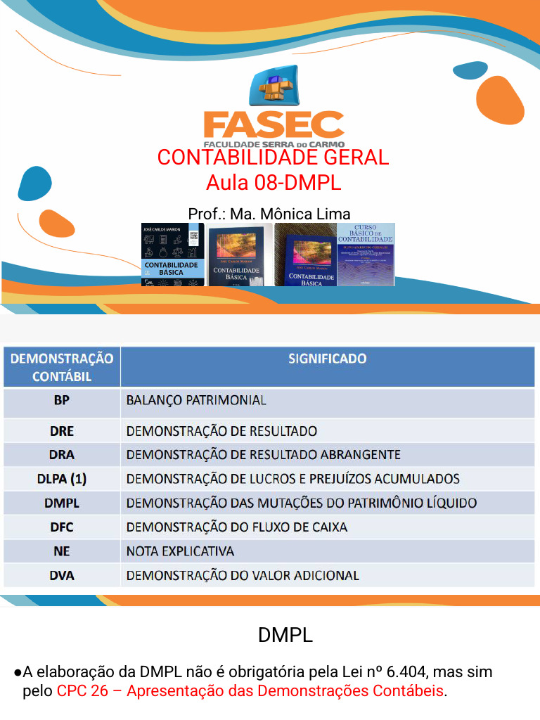 Estrutura e Importância da DMPL | PDF | Relatório anual | Contabilidade
