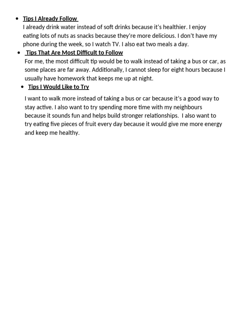 Healthy Tips | PDF