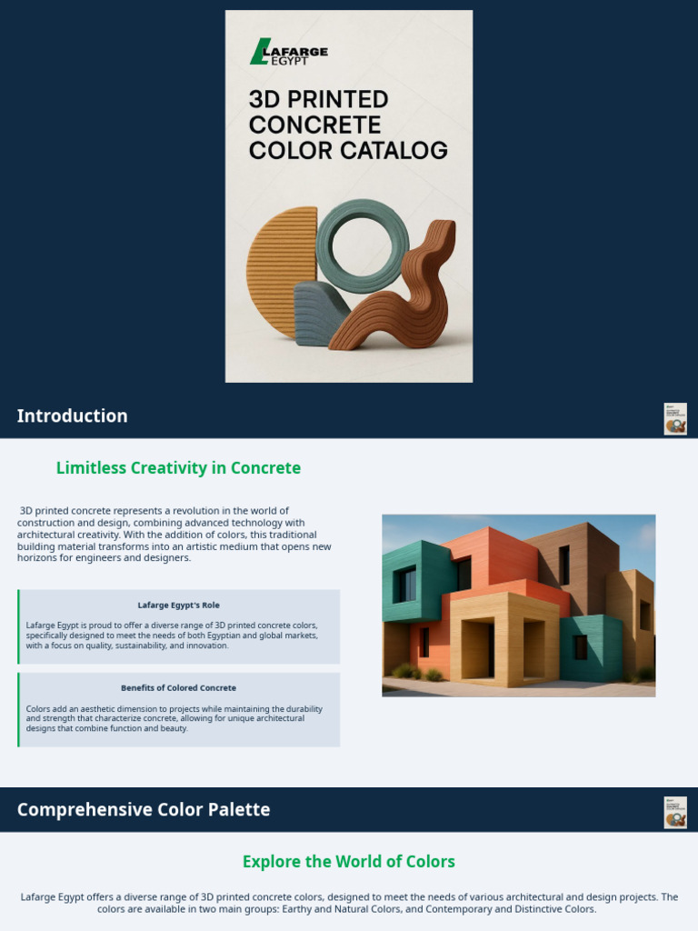 3D Printed Colored Concrete Solutions | PDF | 3 D Printing | Concrete