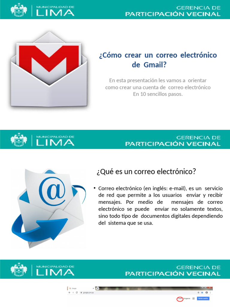 Crear cuenta de Gmail en 10 pasos | PDF