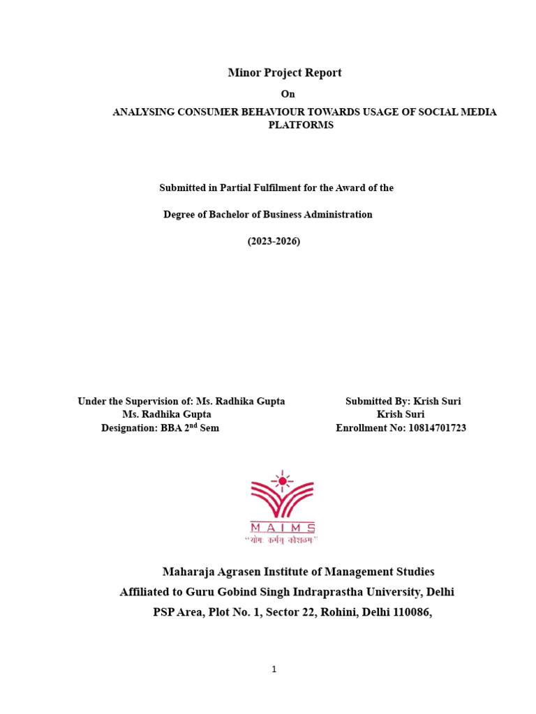 Krish Suriminor Project 4 | PDF | Snapchat | Facebook