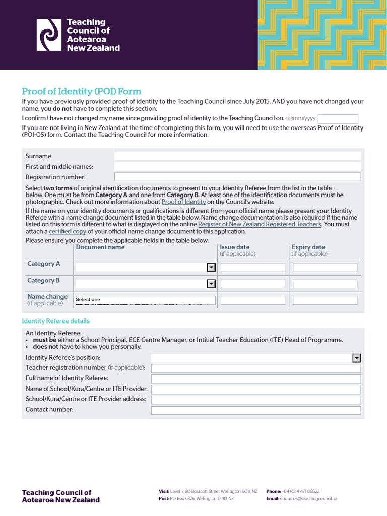 Proof of Identity Requirements for Teachers | PDF | Identity Document ...