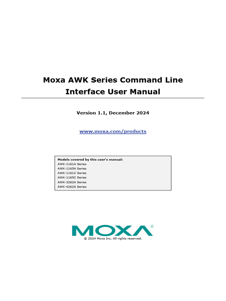 Moxa AWK CLI User Manual Overview | PDF | Command Line Interface ...