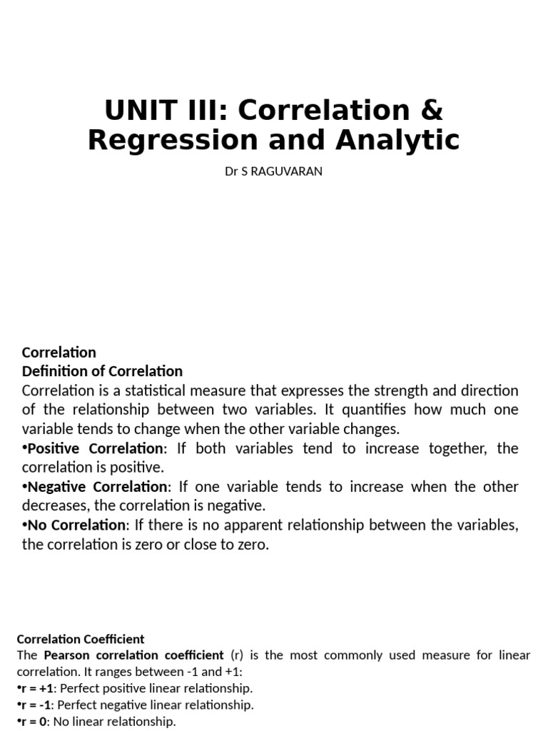Correlation and Regression Analysis Guide | PDF | Regression Analysis ...