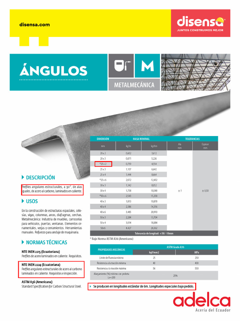 5 Angulo L (25mmx2mmx6m) | PDF