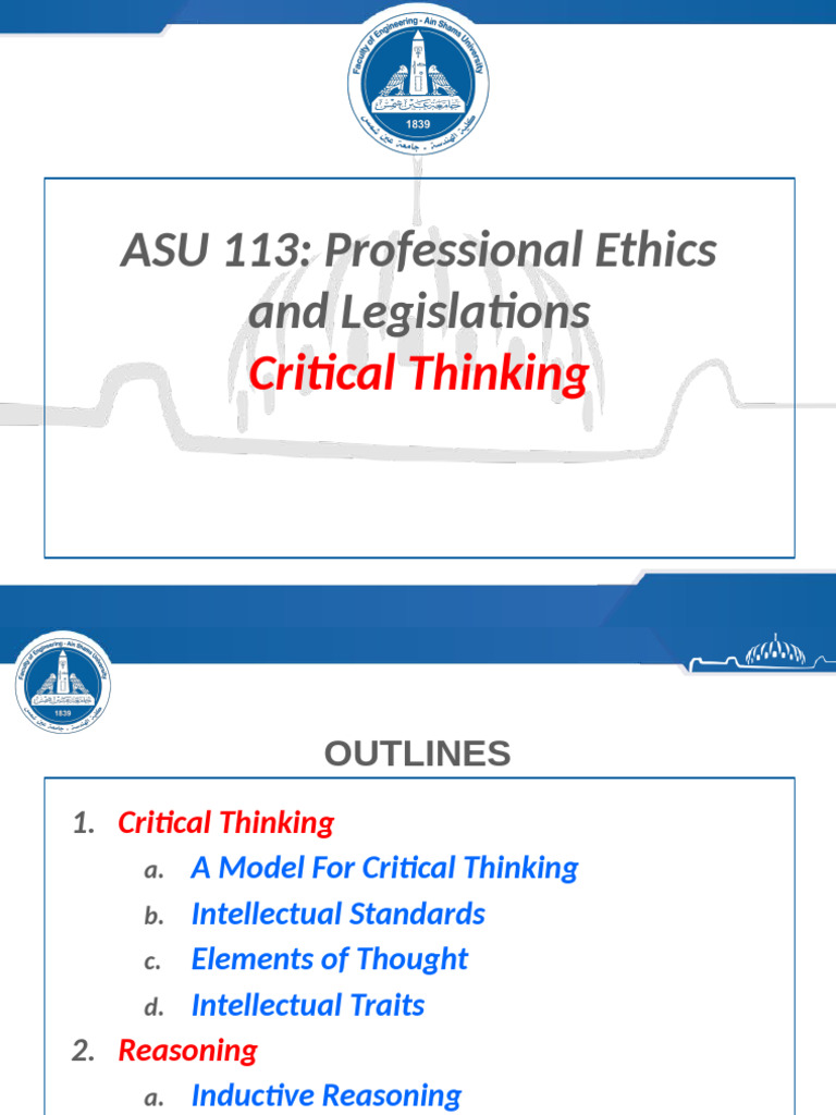 Critical Thinking and Reasoning Guide | PDF | Critical Thinking ...