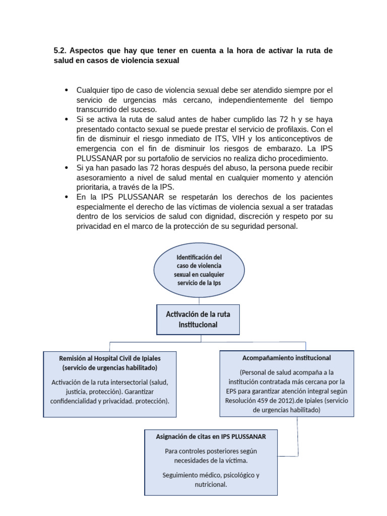 Activación de la Ruta de Salud en Violencia Sexual | PDF | Violencia ...