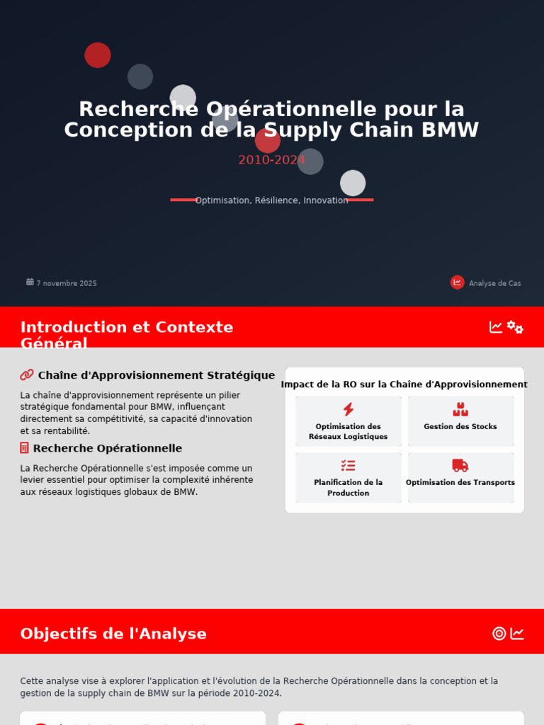 Recherche Opérationnelle dans la Supply Chain BMW | PDF | Gestion de la ...