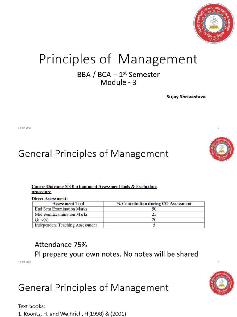 BBA BCA Principles of Management Module 3 | PDF | Organizational ...
