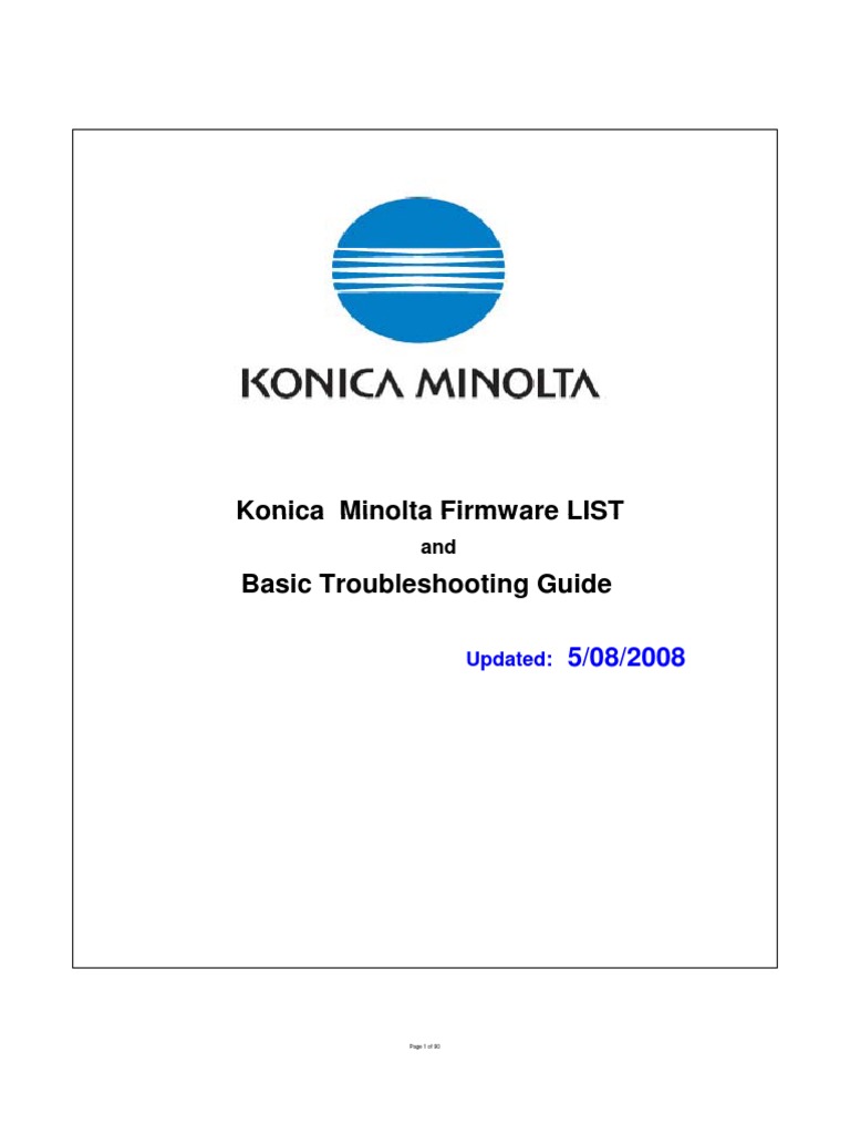 Konica Minolta FIRMWARE List | Remote Desktop Services | File Transfer  Protocol