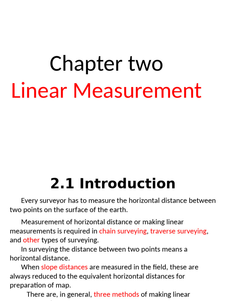 Unit 2 Linear Measurments | PDF | Surveying