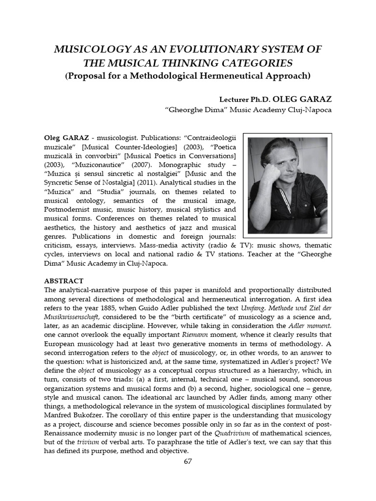 Musicology As An Evolutionary System of | PDF | Musicology | Science
