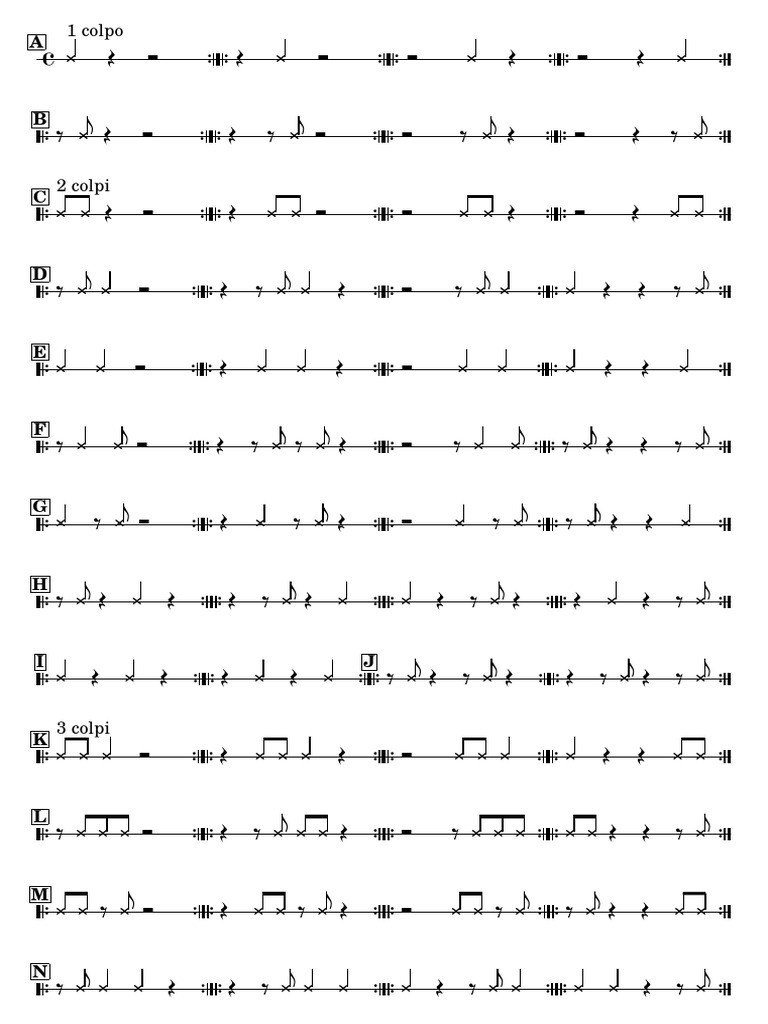 Esercizi Ritmici 4-4 | PDF