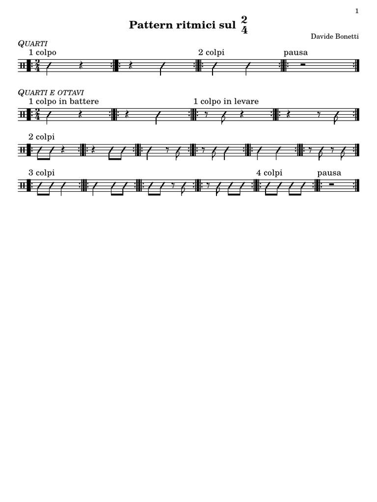 Esercizi Ritmici | PDF
