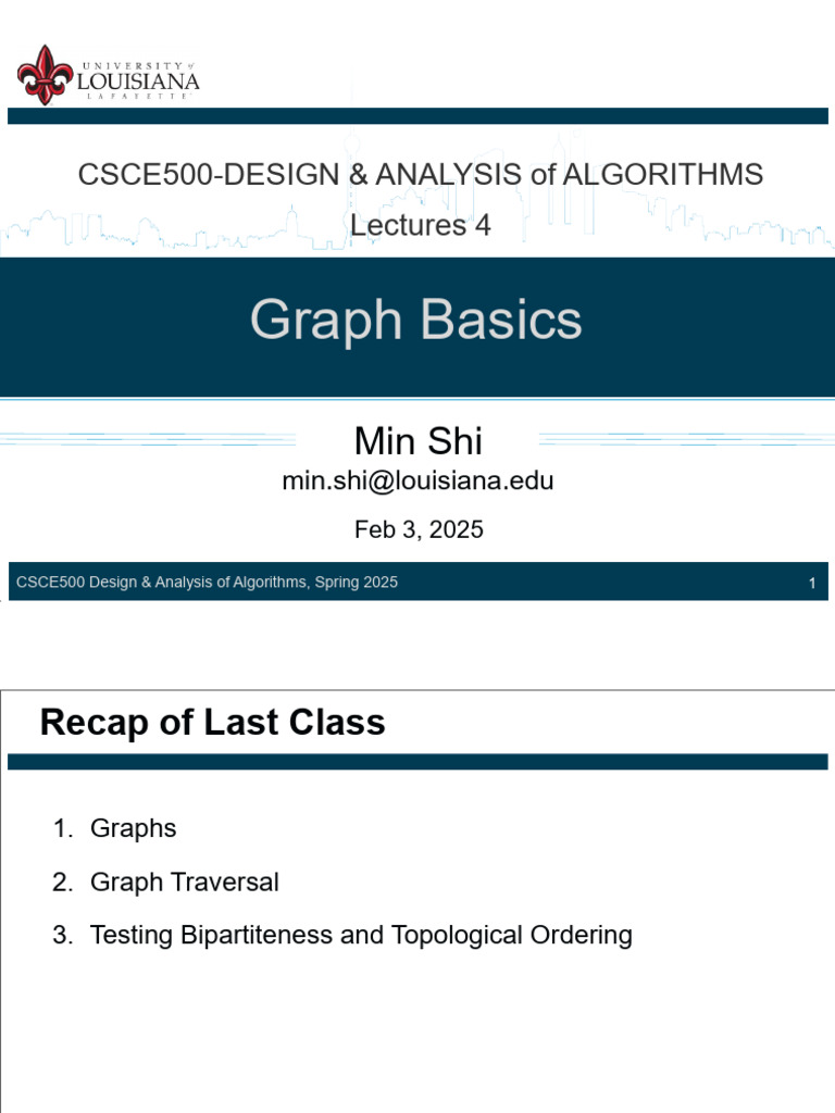 Graph Basics Pdf Computational Problems Algorithms And Data