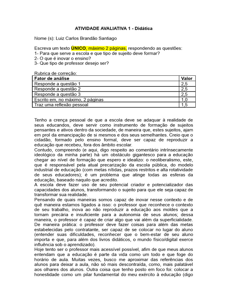 Reflexões sobre Inovação na Educação | PDF