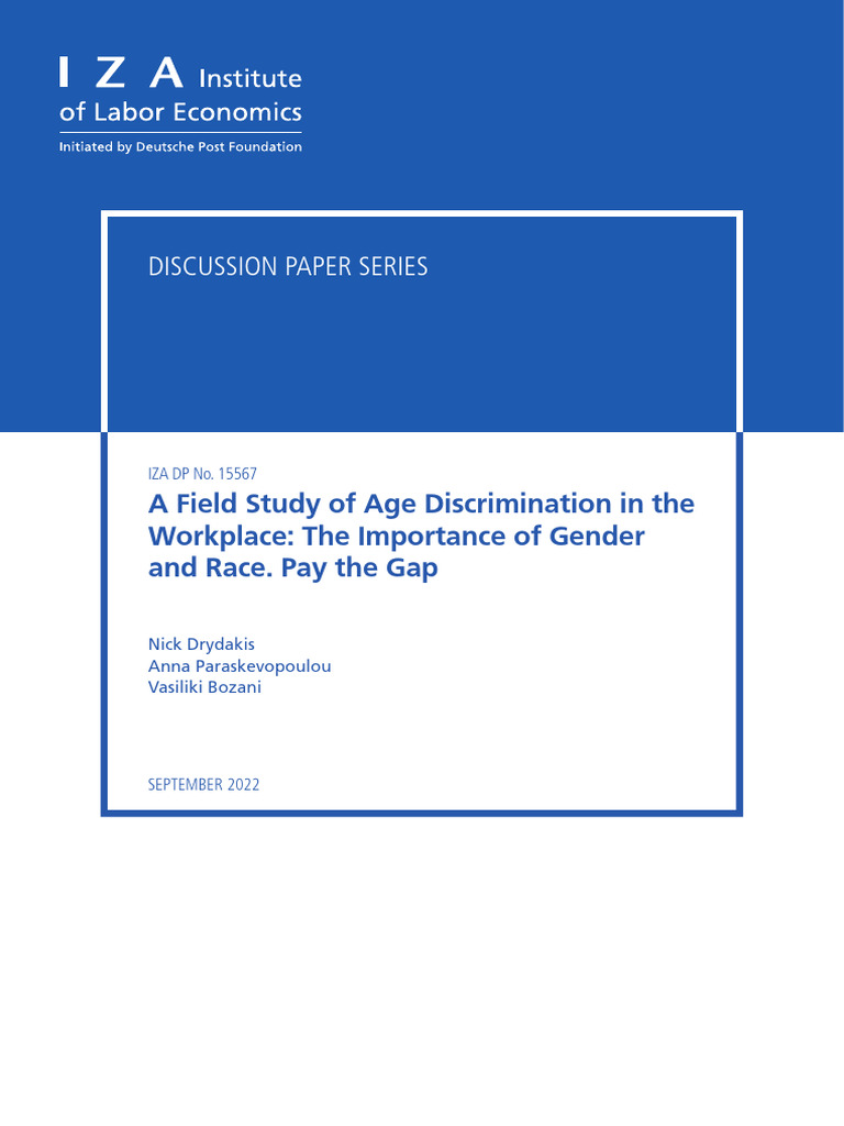 A Field Study of Age Discrimination in TheWorkplace | PDF | Employment ...