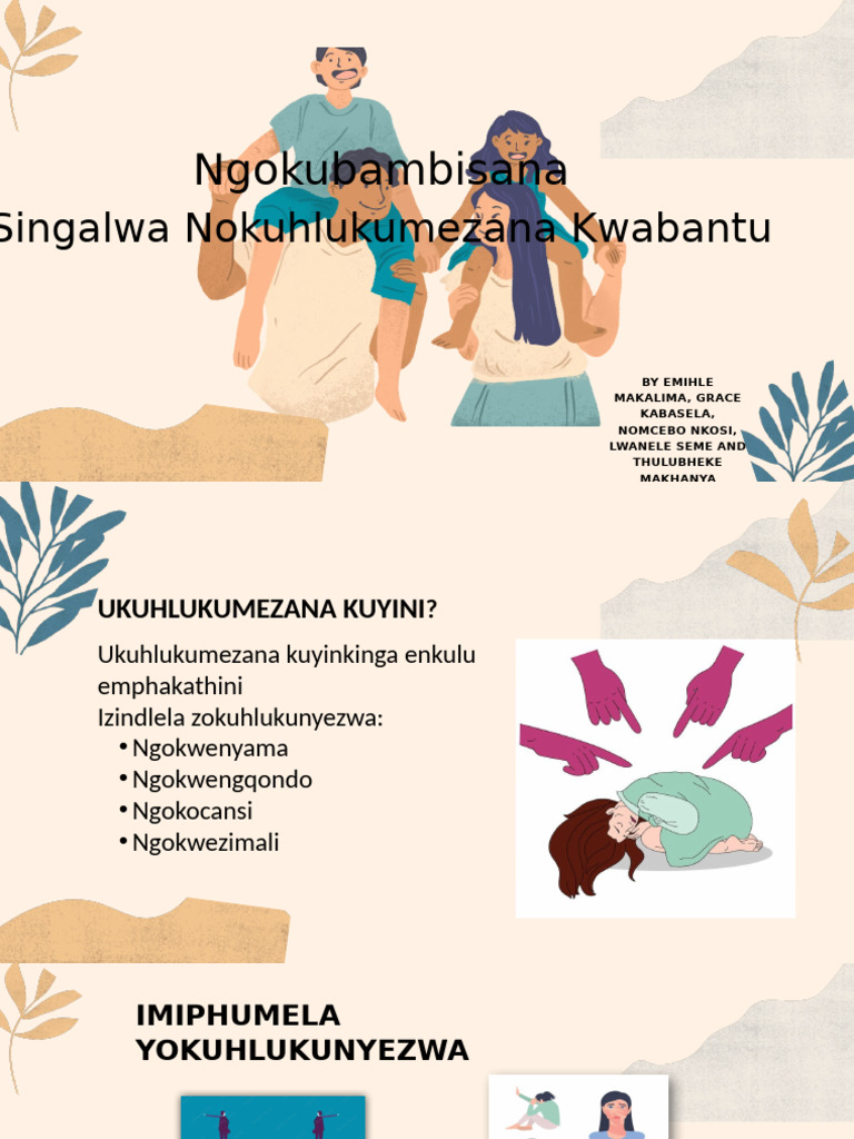 Ukuhlukunyezwa: Izixazululo Nezinyathelo | PDF
