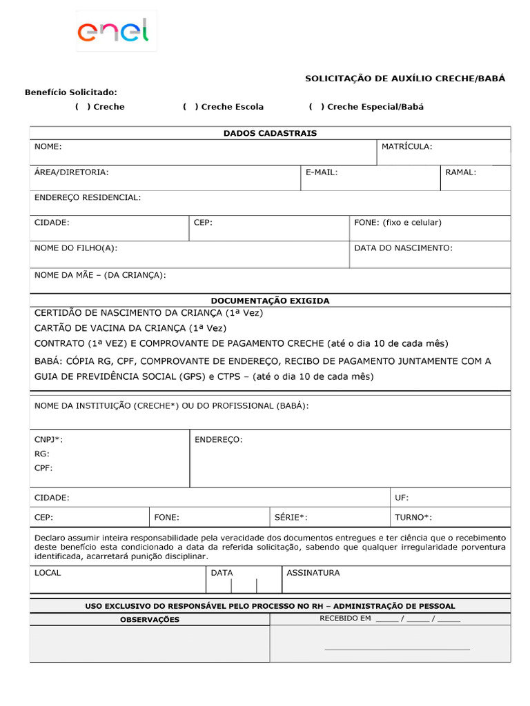 PDF Reader - Form of Inclusion To Daycare or Babysitter Support - Enel ...