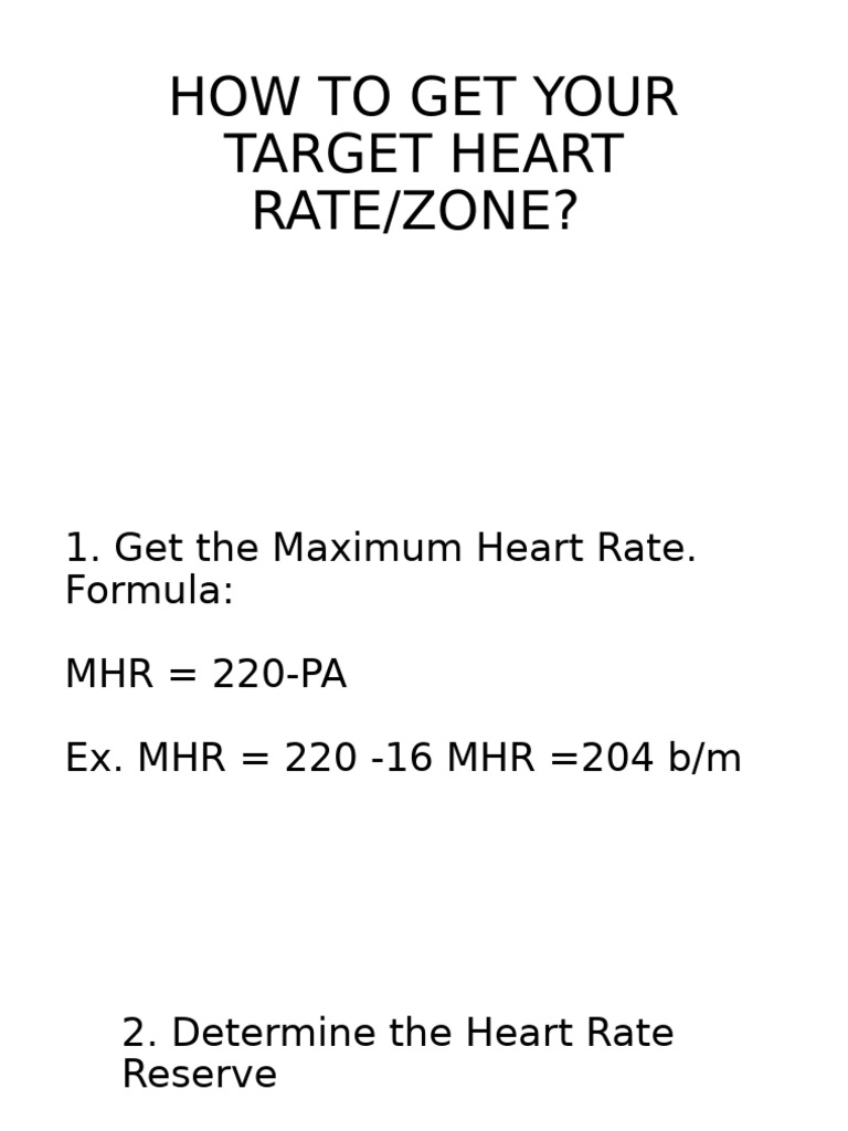 Calculate Your Target Heart Rate Zone | PDF
