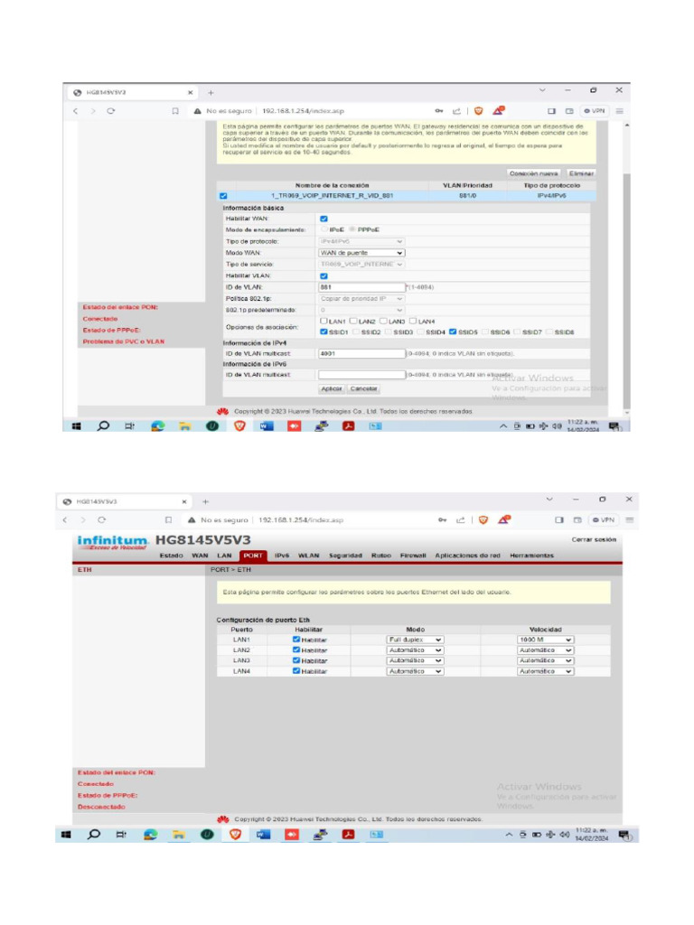 Modo Puente Huawei Hg8145v5 Actualizado Pdf