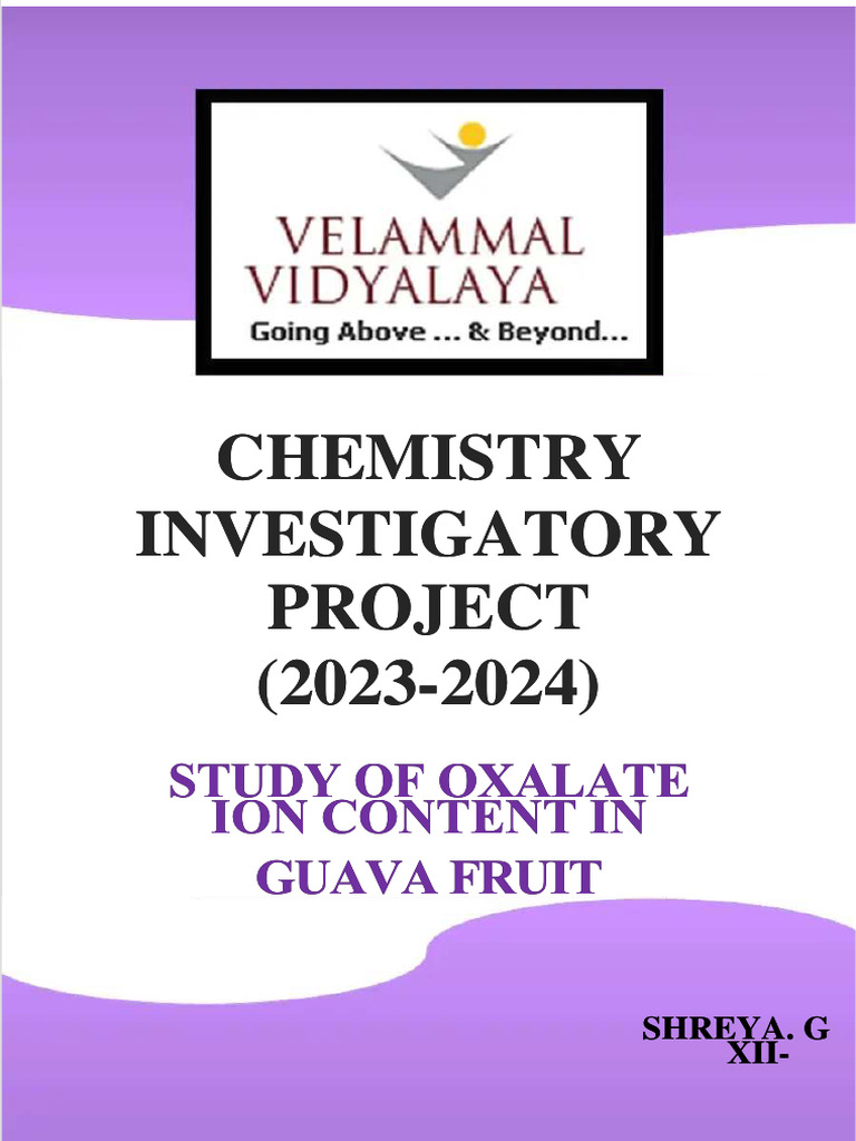 Investigatory Project Chemistry Class 12 P - Compress | PDF | Titration ...