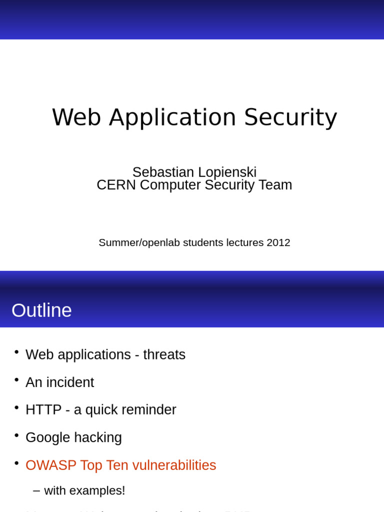 Web Application Security Essentials | PDF | Http Cookie | World Wide Web