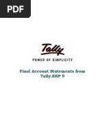 Final Account Statements From Tally - Erp 9 - Tally Downloads - Tally AMC - Tally - NET Services