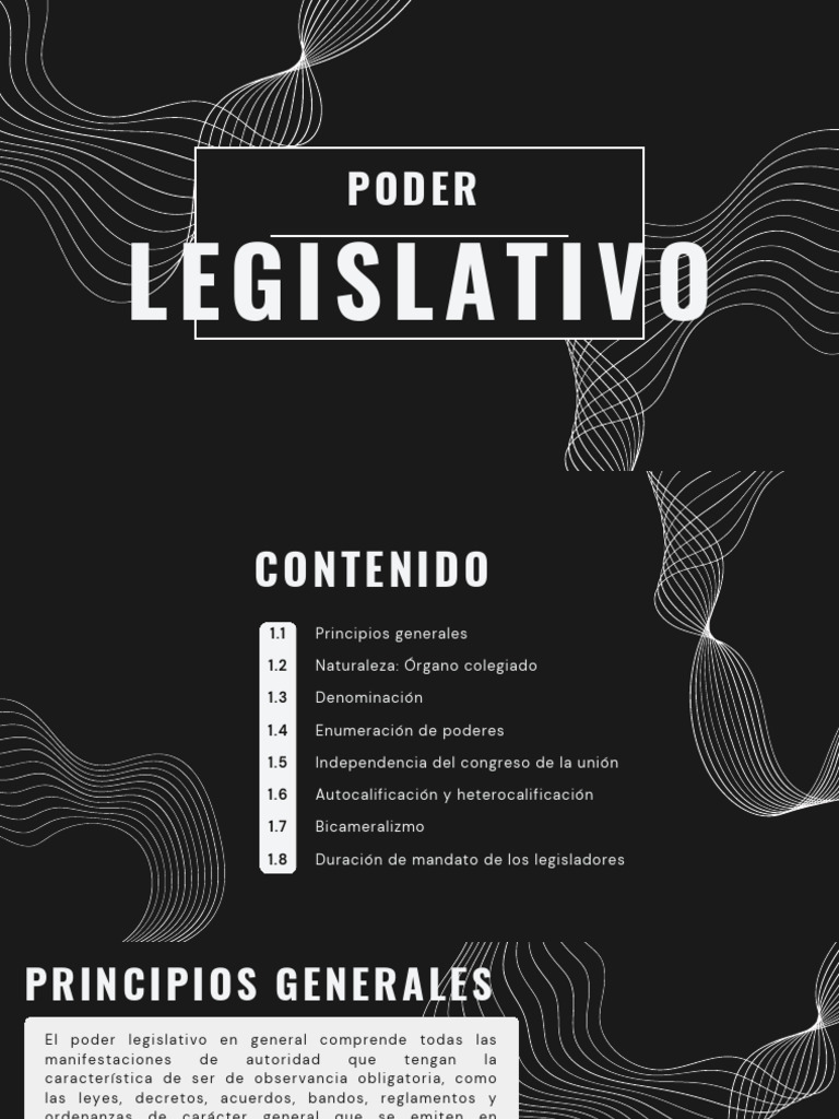 Estructura y Funciones del Poder Legislativo | PDF | Legislador ...