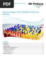 How To Configure Virus Throttle On Procurve Switches