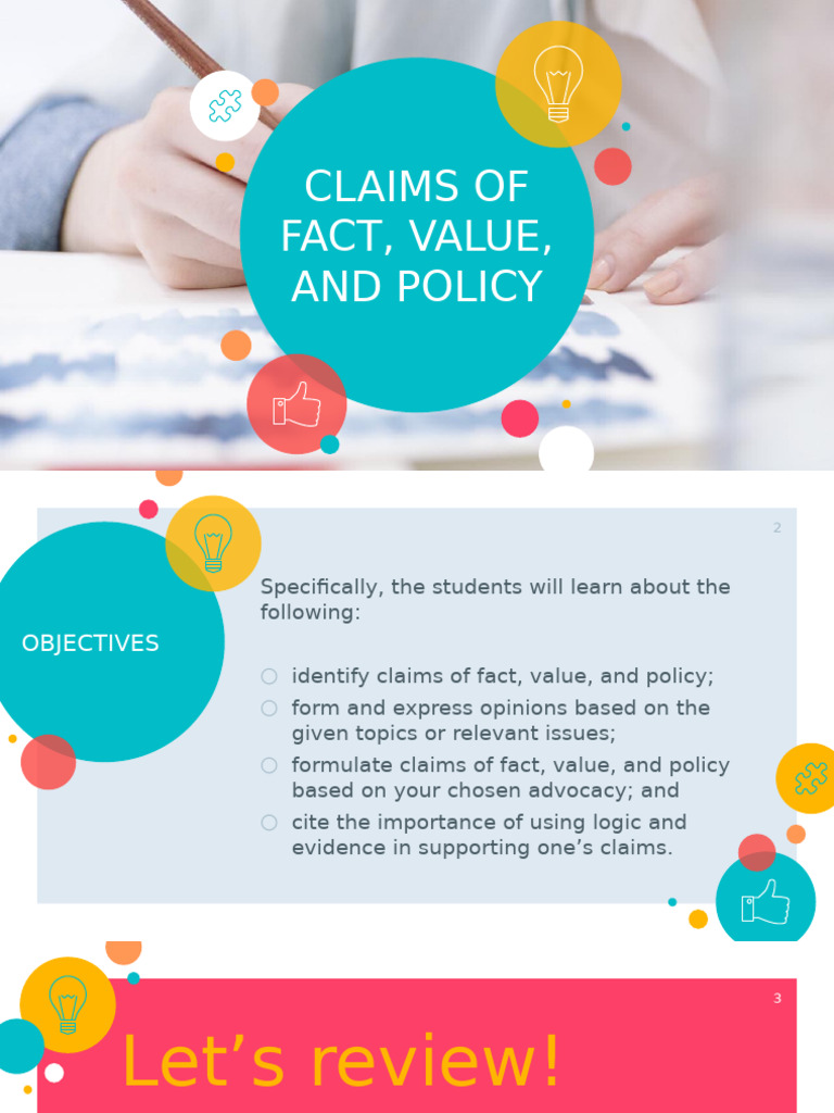 Q2 Formulating Claims of Fact, Value, and Policy | PDF | Evidence ...