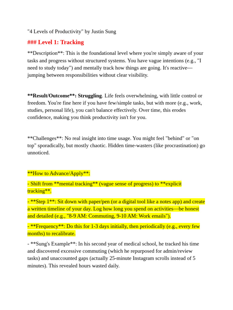 4 Levels of Productivity | PDF | Behavioural Sciences | Psychology