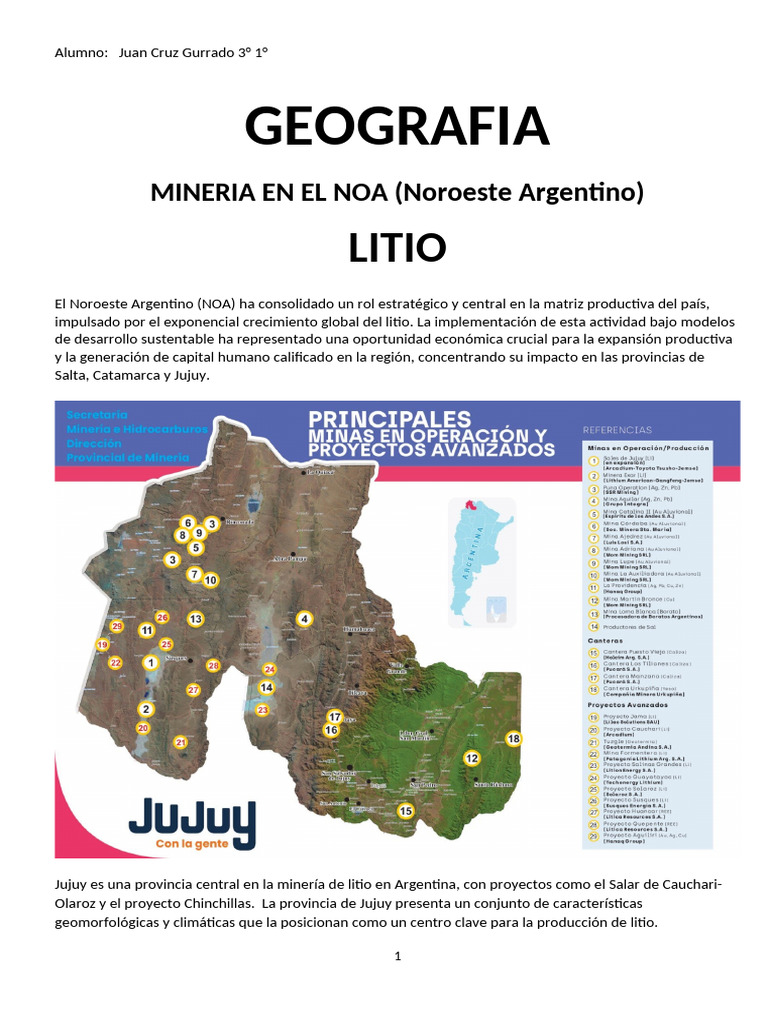 Geografia - Litio | PDF | Agua | Litio