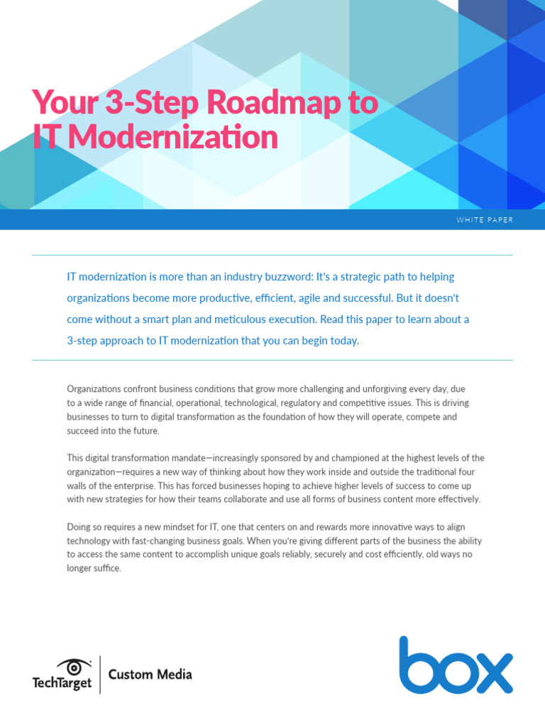 3-Step IT Modernization Guide | PDF | Cloud Computing | Business Process
