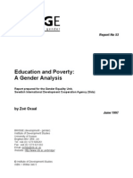 Education and Poverty a Gender Analysis